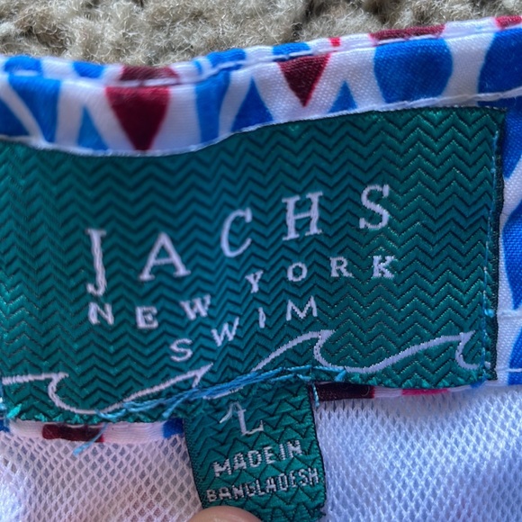 Mens JACHS Large Multi Colored Swim Trunks - Picture 2 of 2